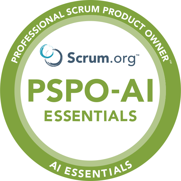 Scrum.org PSPO-AI Essentials 認定バッジ